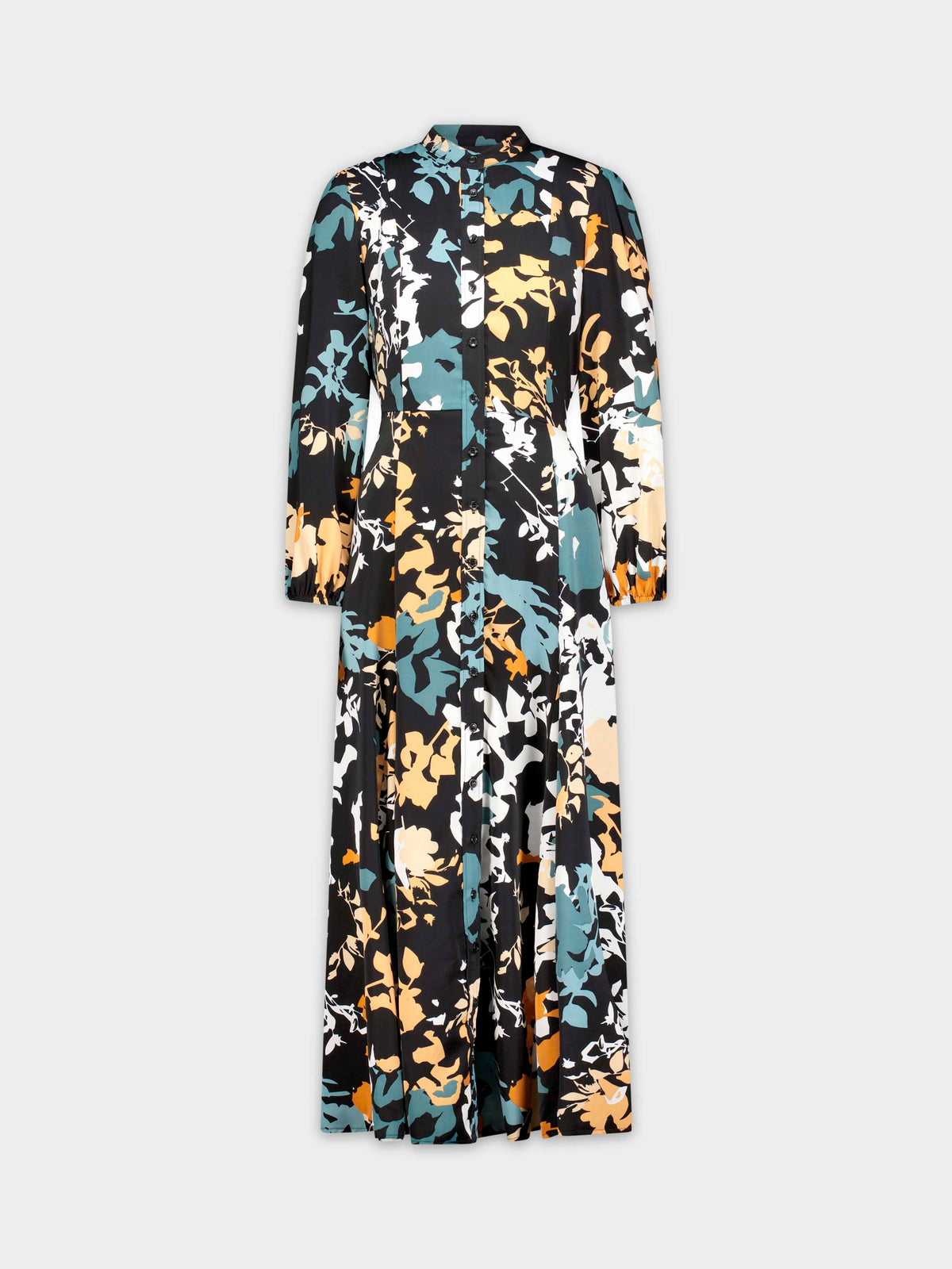 A LINE SHIRTDRESS-CAMOUFLAGE FLORAL