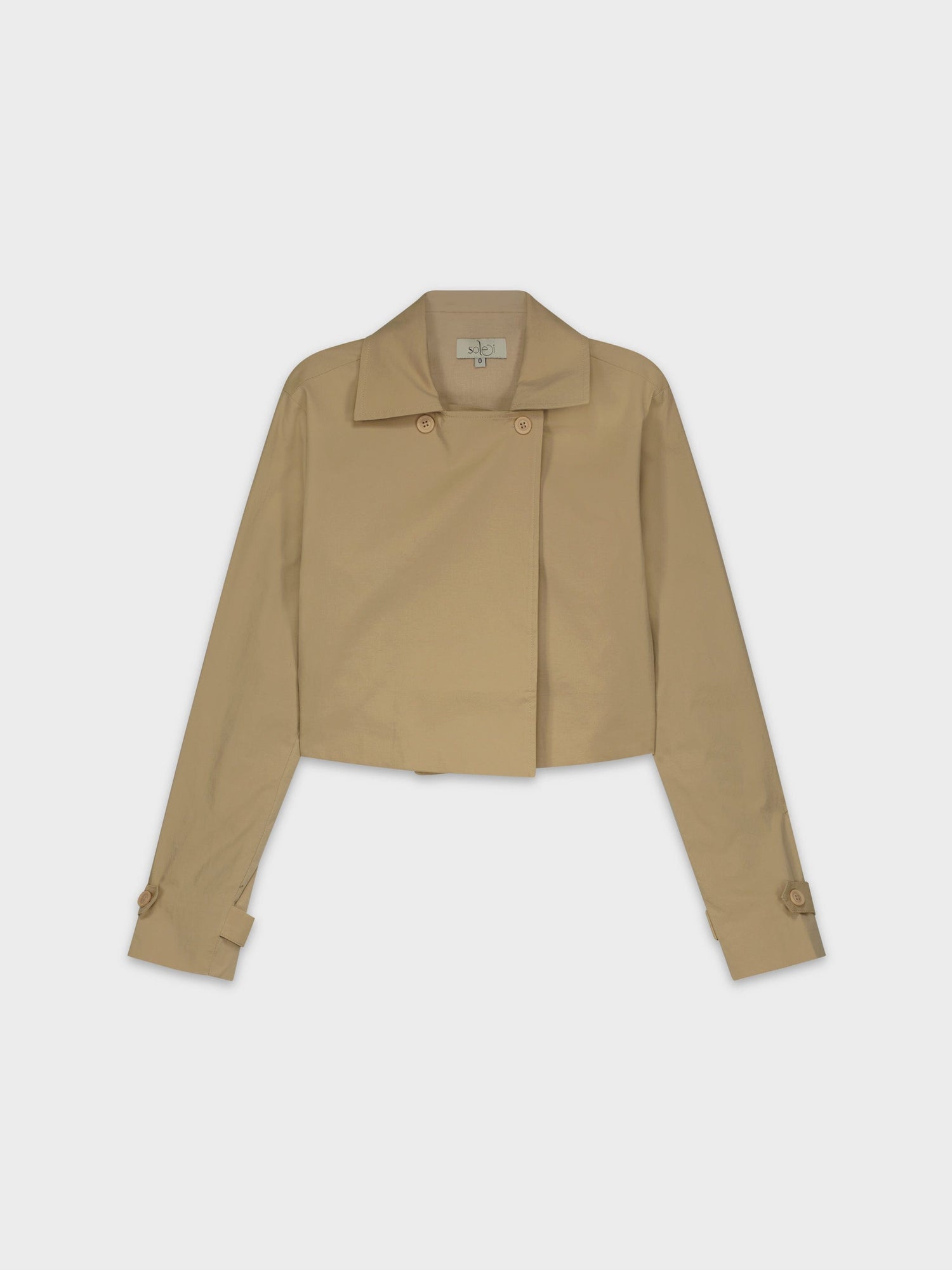 CROP JACKET-TAN