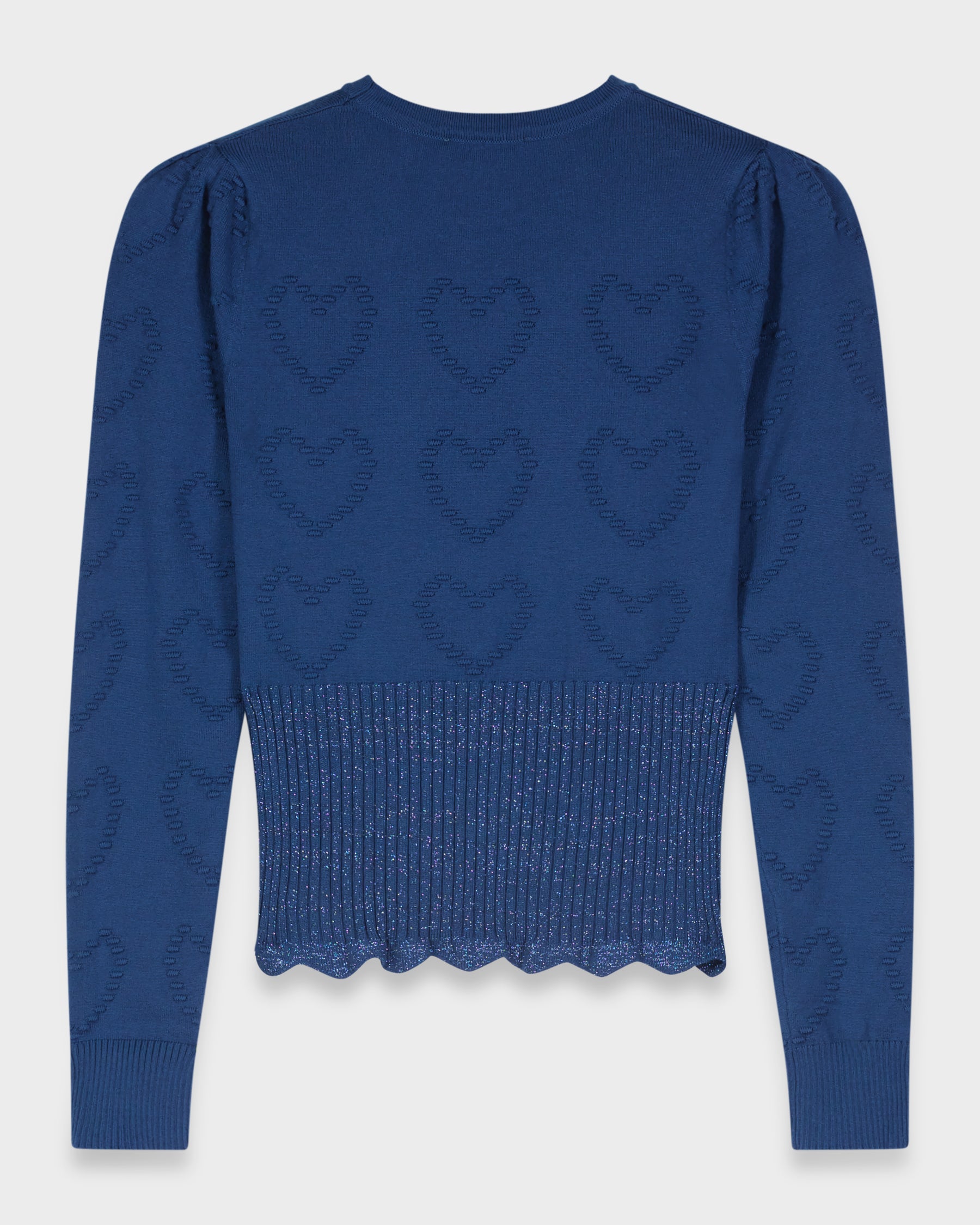 LUREX EMBROIDERED SWEATER-SLATE BLUE