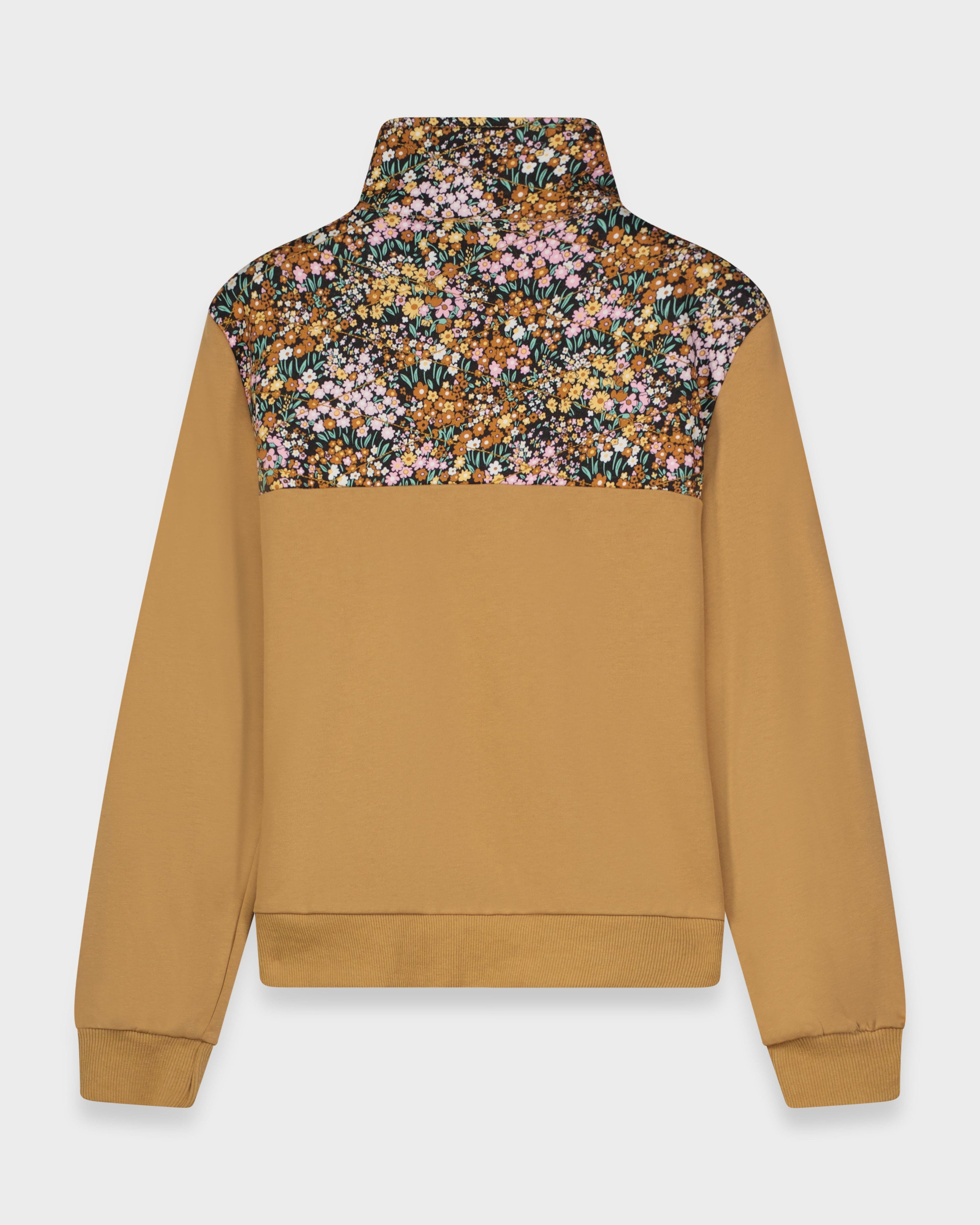 FLORAL SWEATSHIRT-BROWN