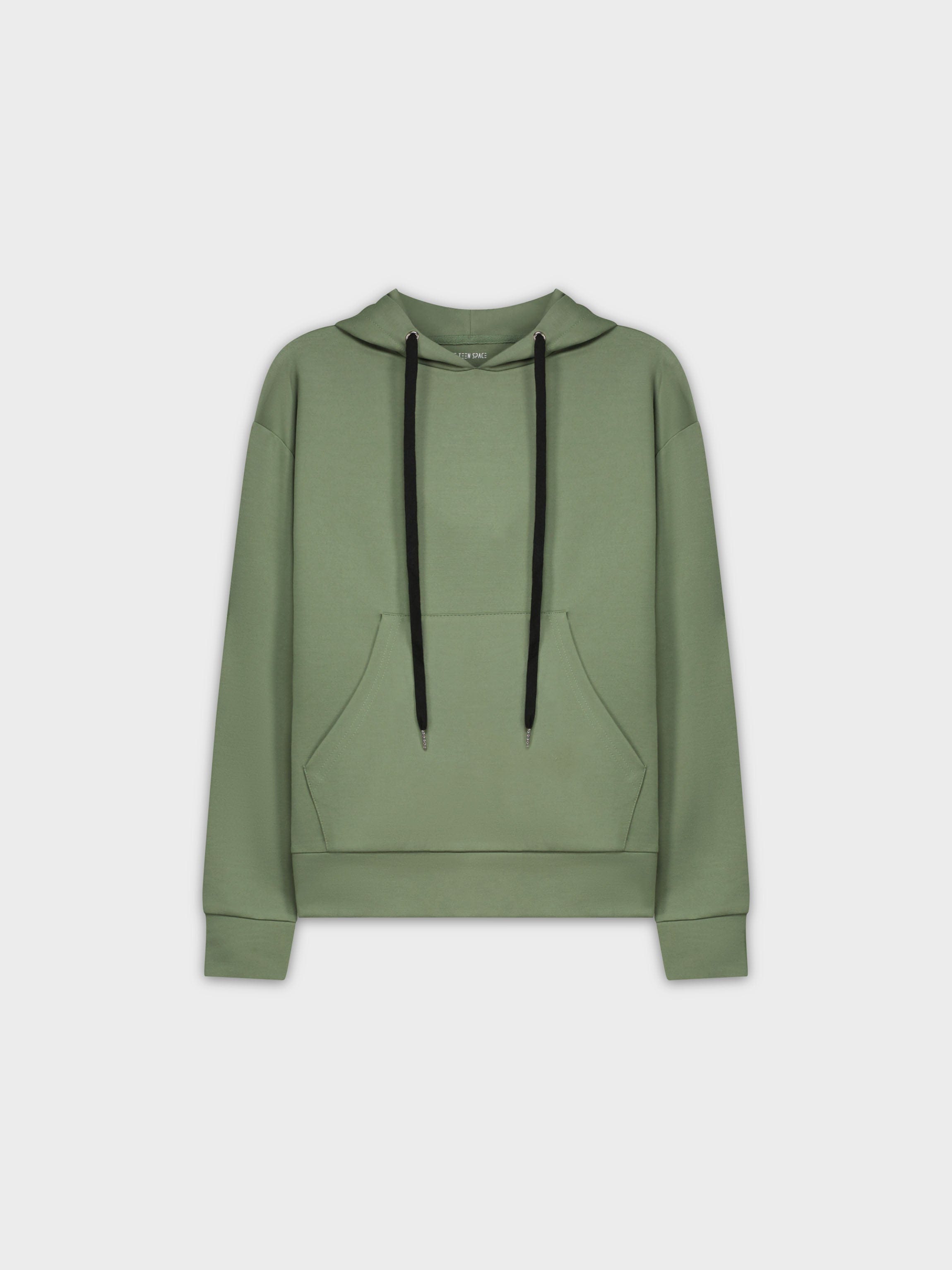 SUDADERA CON CAPUCHA PARA ADOLESCENTES VERDE