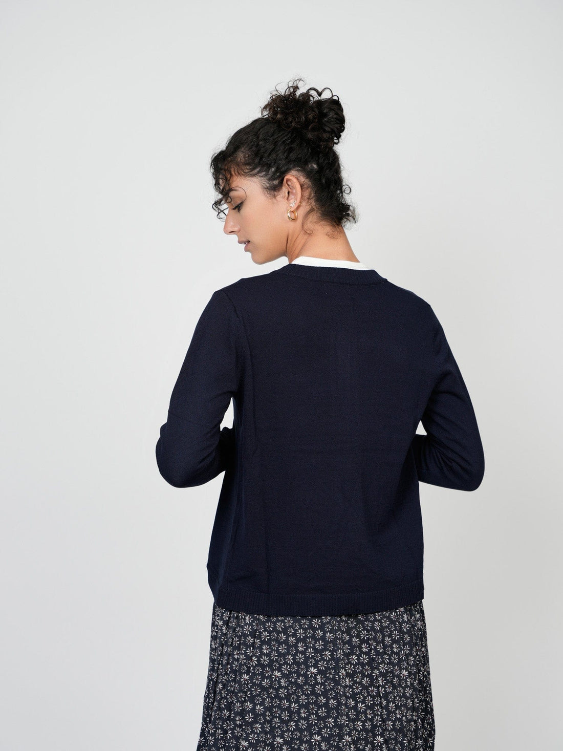 BANDED SHRUG-BLACK