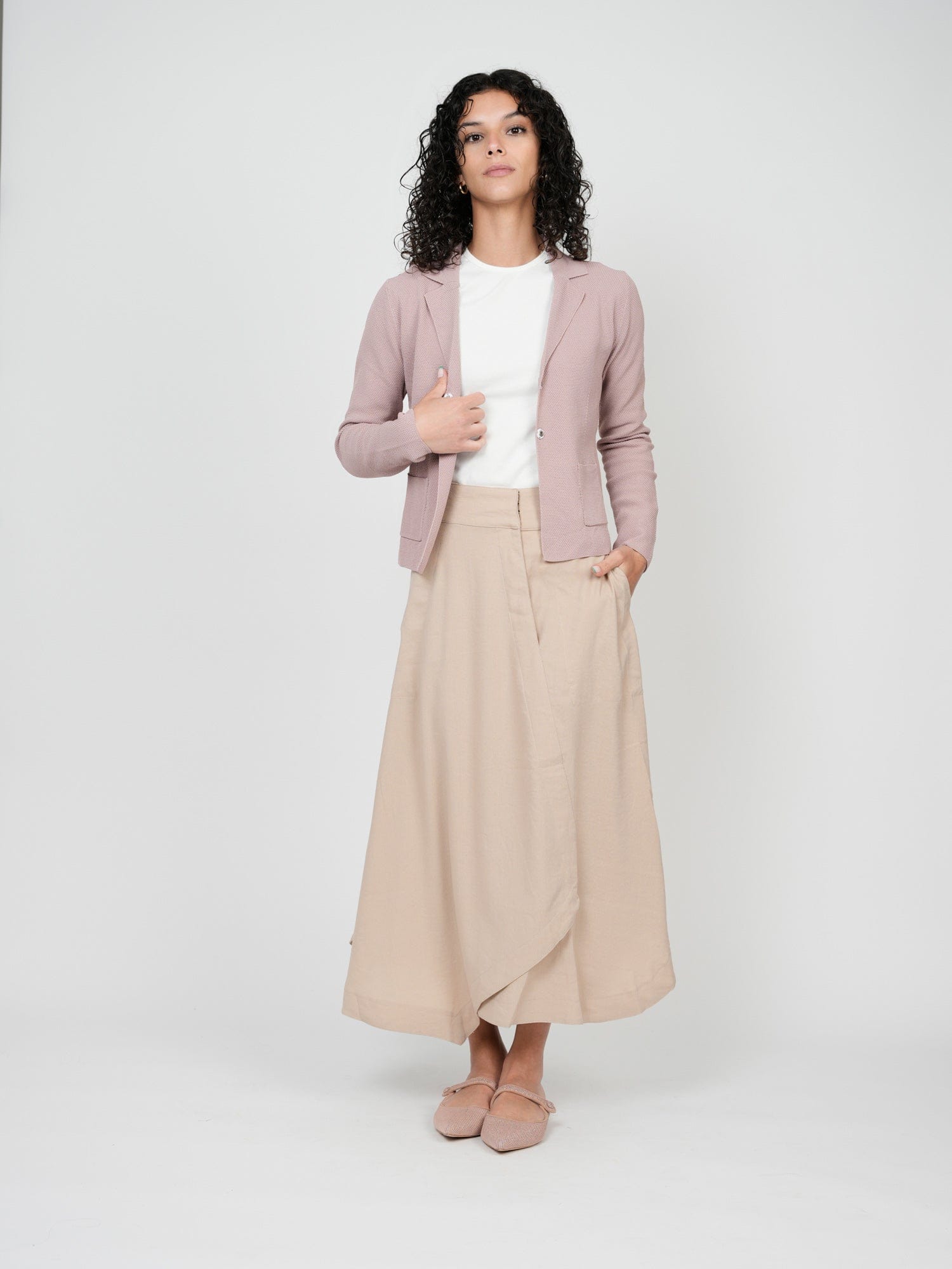 FALDA ENVOLVENTE FAUX-TAN