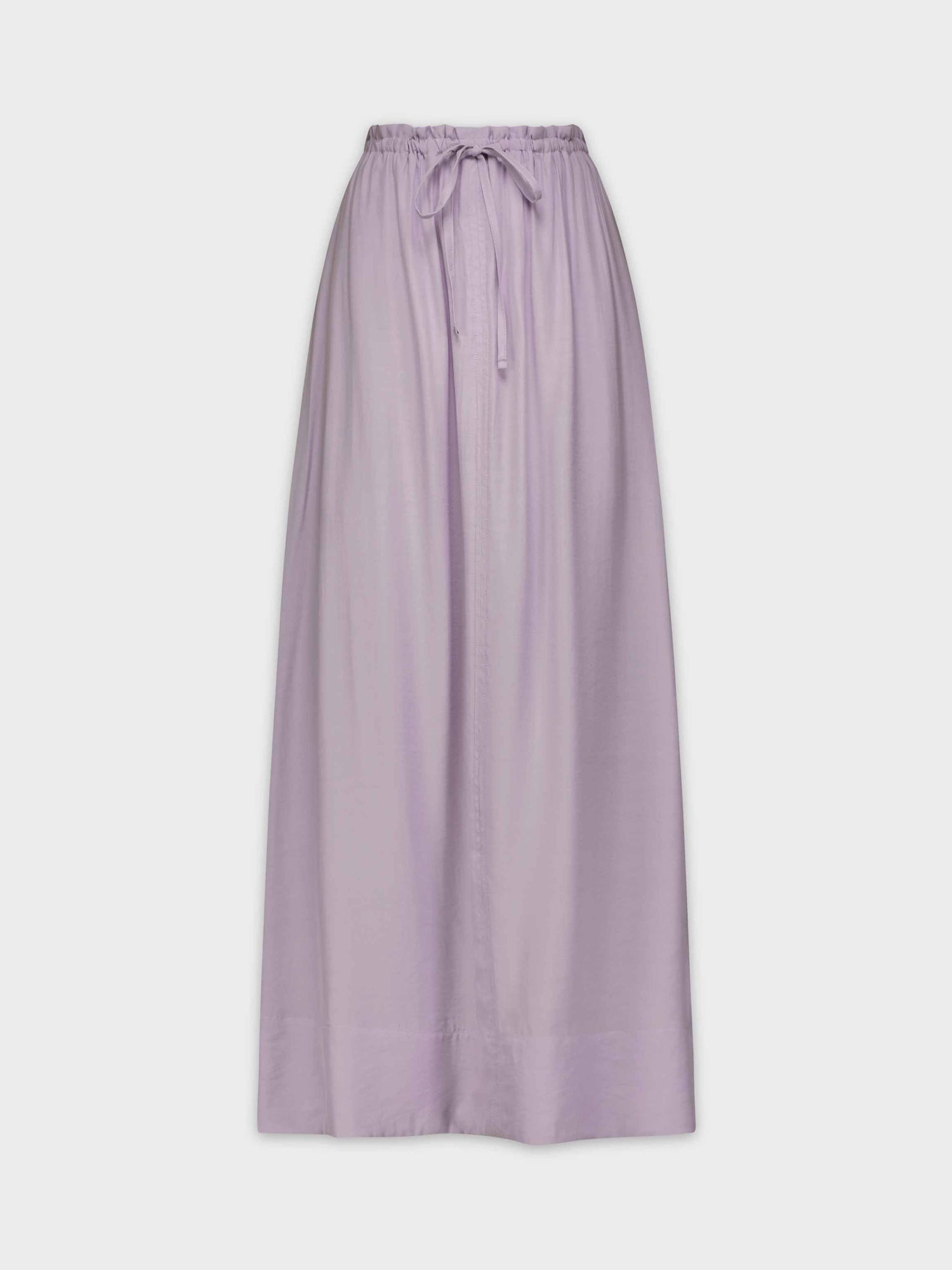 DRAWSTRING RUFFLE SKIRT-LILAC