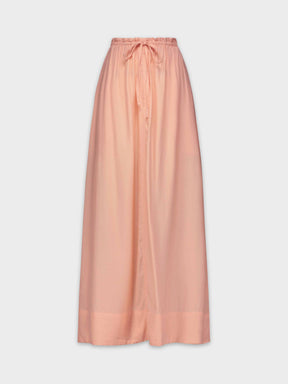 DRAWSTRING RUFFLE SKIRT-PEACH